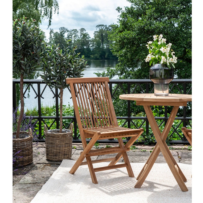 Jane inklapbare houten tuintafel - Ø 70 x 75 cm - ronde - eettafel - buiten tafel - terras