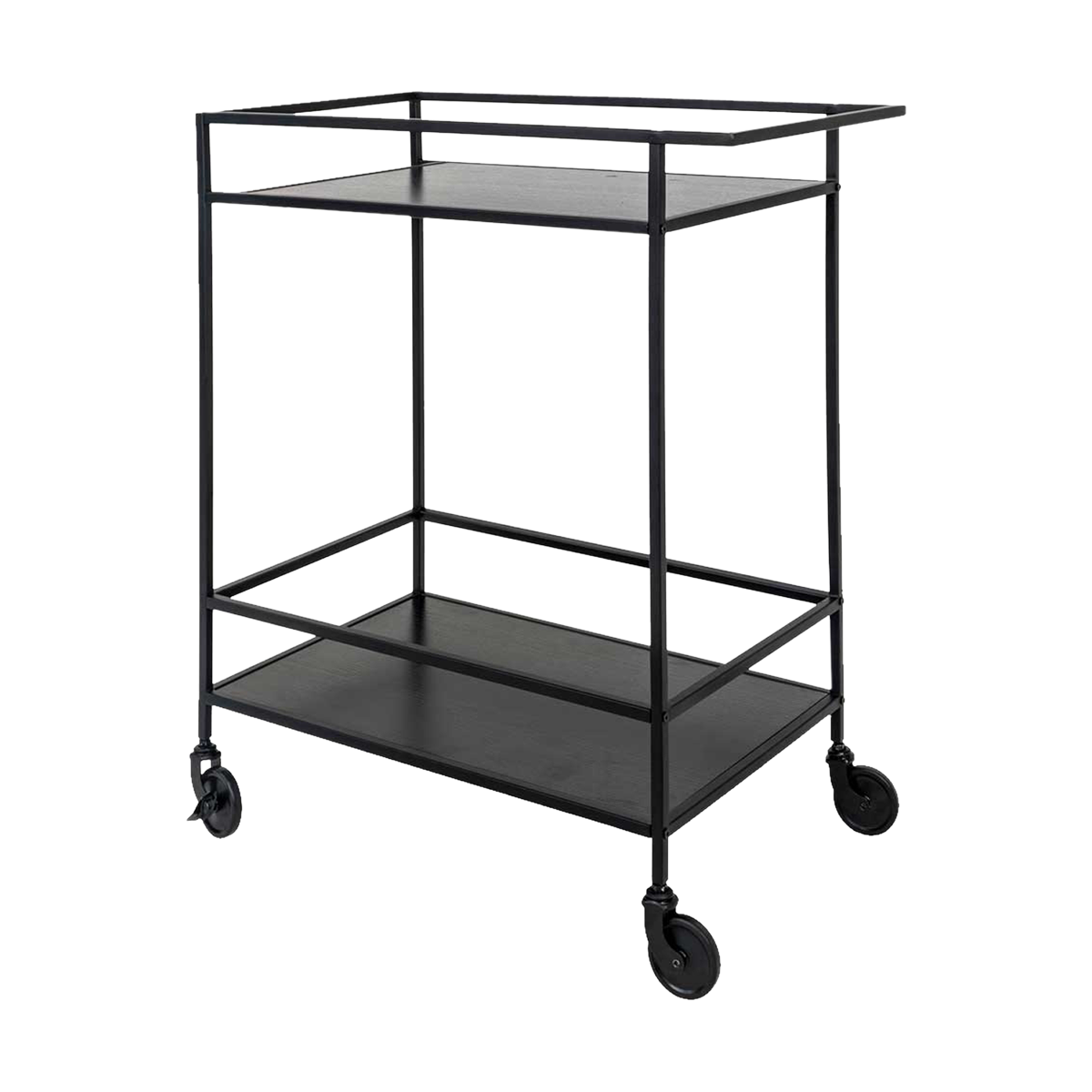 Flore houten keuken trolley zwart