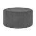 Michelle ribstof poef donkergrijs - Ø 75 cm