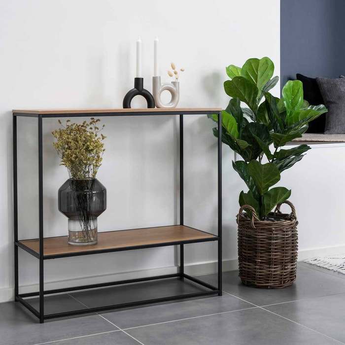 Karen metalen sidetable naturel - 80 x 36 cm - dressoir - wandkast