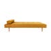 Liselot velvet daybed mosterd geel - 200 x 80 cm