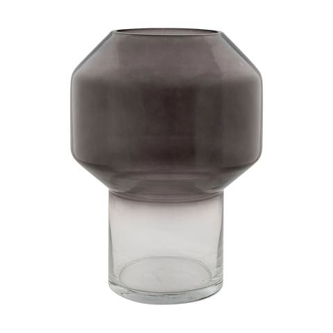 Annelot glazen vaas zwart - Ø 19,5 cm