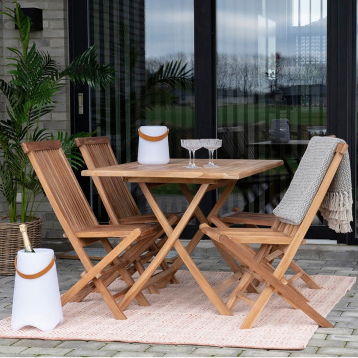 Cindy vloerkleed koraalrood - 200 x 140 cm - tuin kleed - buitenkleed - terras - PET fles