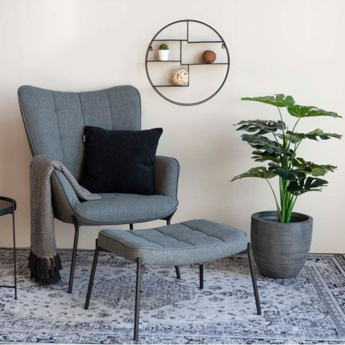 Valerie vloerkleed zwart - 230 x 160 cm - kleed - groot - woonkamer - slaapkamer - laagpolig - zwart wit - rechthoekig
