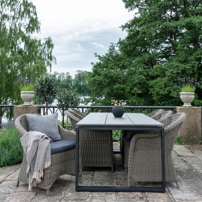 Anco tuintafel grijs - 210 x 100 cm - buiten tafel - terras