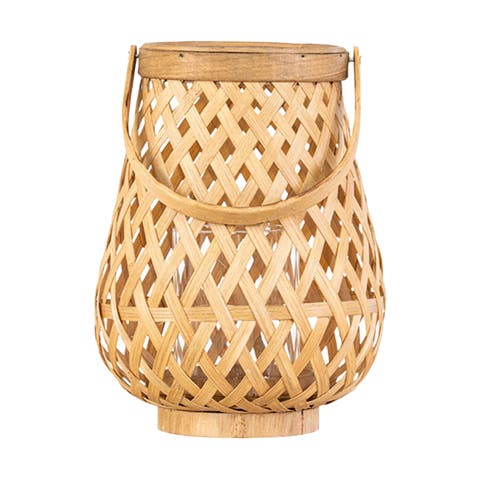 Jessie bamboe lantaarn naturel - Ø 19 x 24 cm