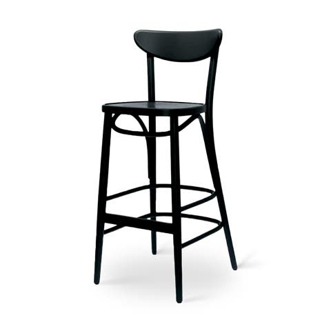 Musa houten barkruk zwart - 75 cm