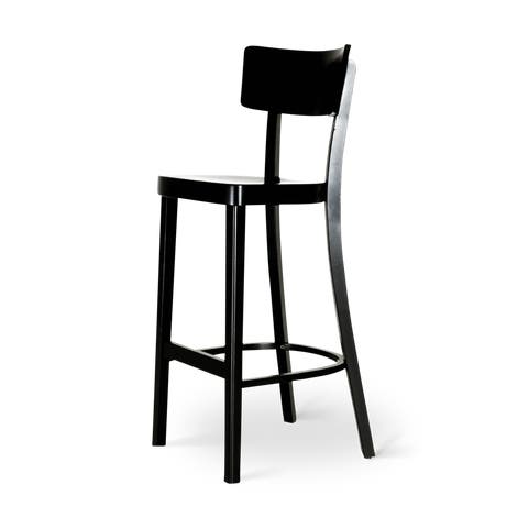 Felix houten barkruk zwart gebeitst - 75 cm