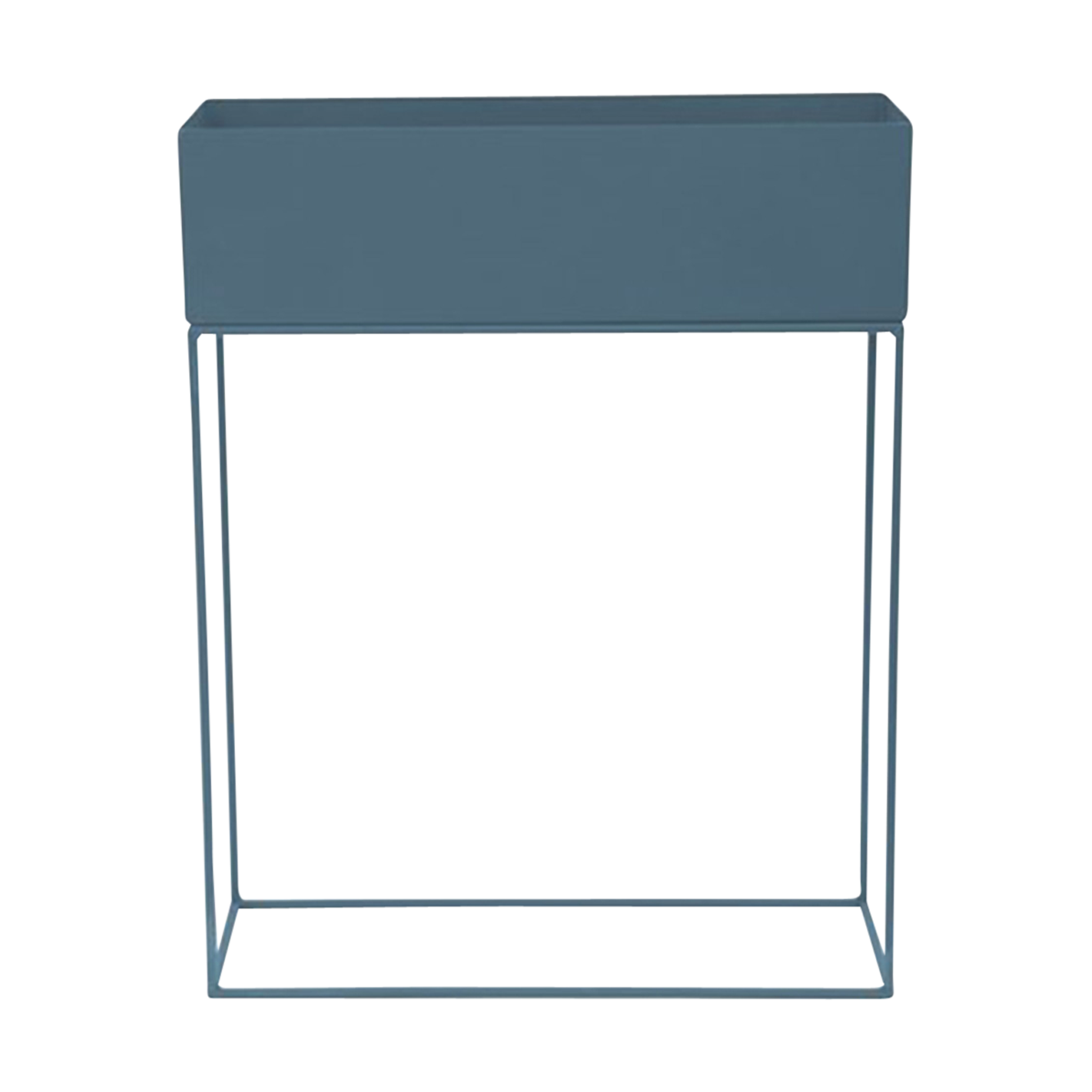 Xavi staande metalen plantenbak blauw 