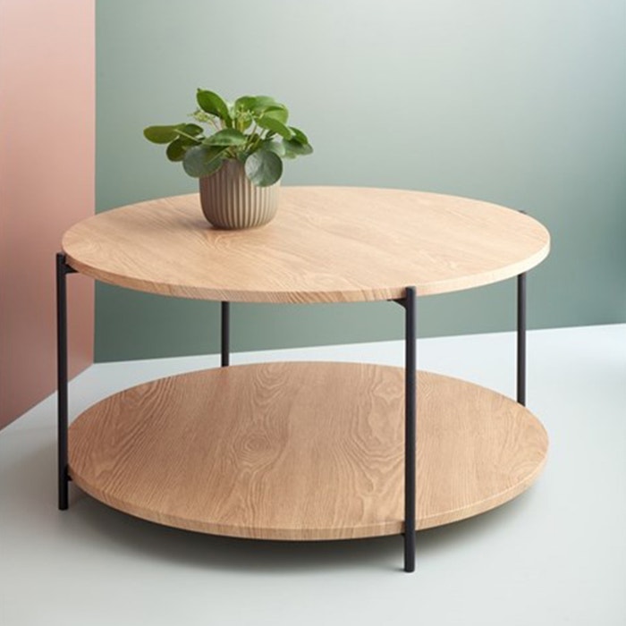 Lina houten salontafel naturel - Ø 70 cm - ronde