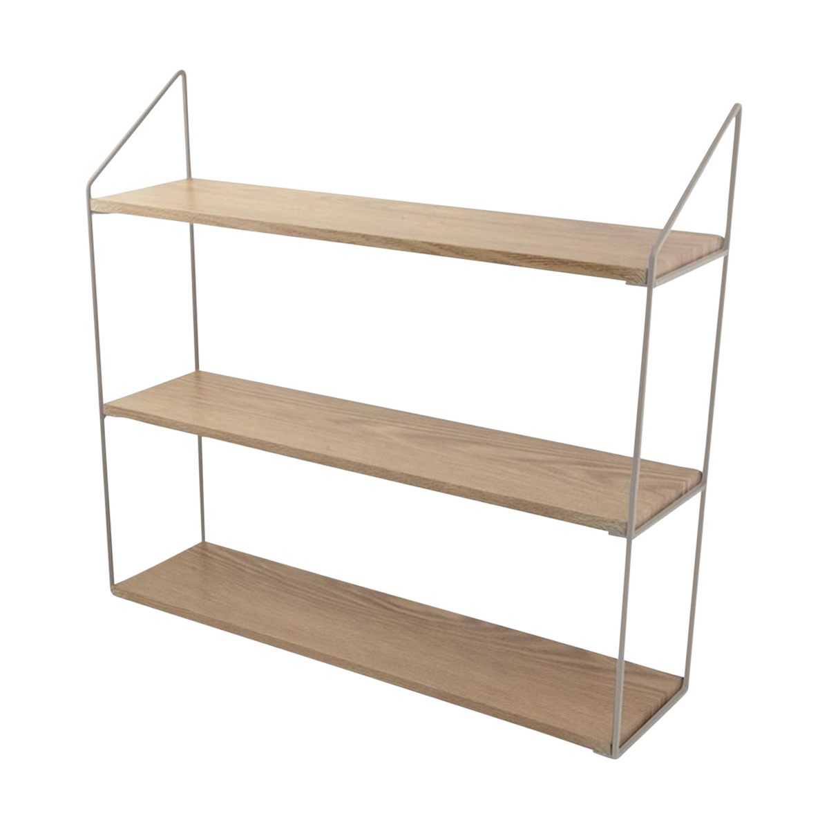 Cara houten wandrek met grijs metaal - 60 x 54 cm