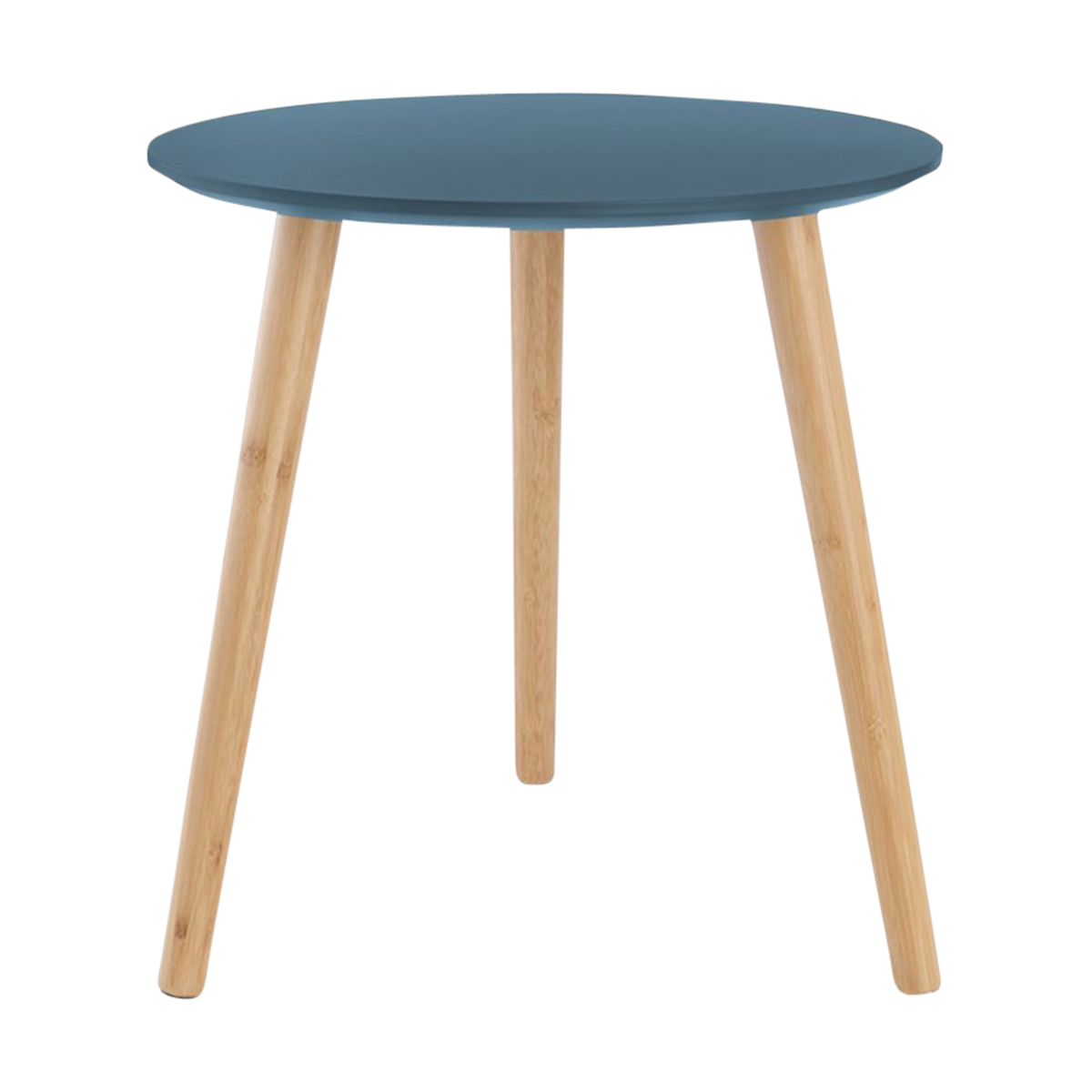 Esma houten bijzettafel blauw - Ø 40 cm