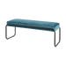 Stijn velvet bankje oceaan blauw - 110 x 37 cm