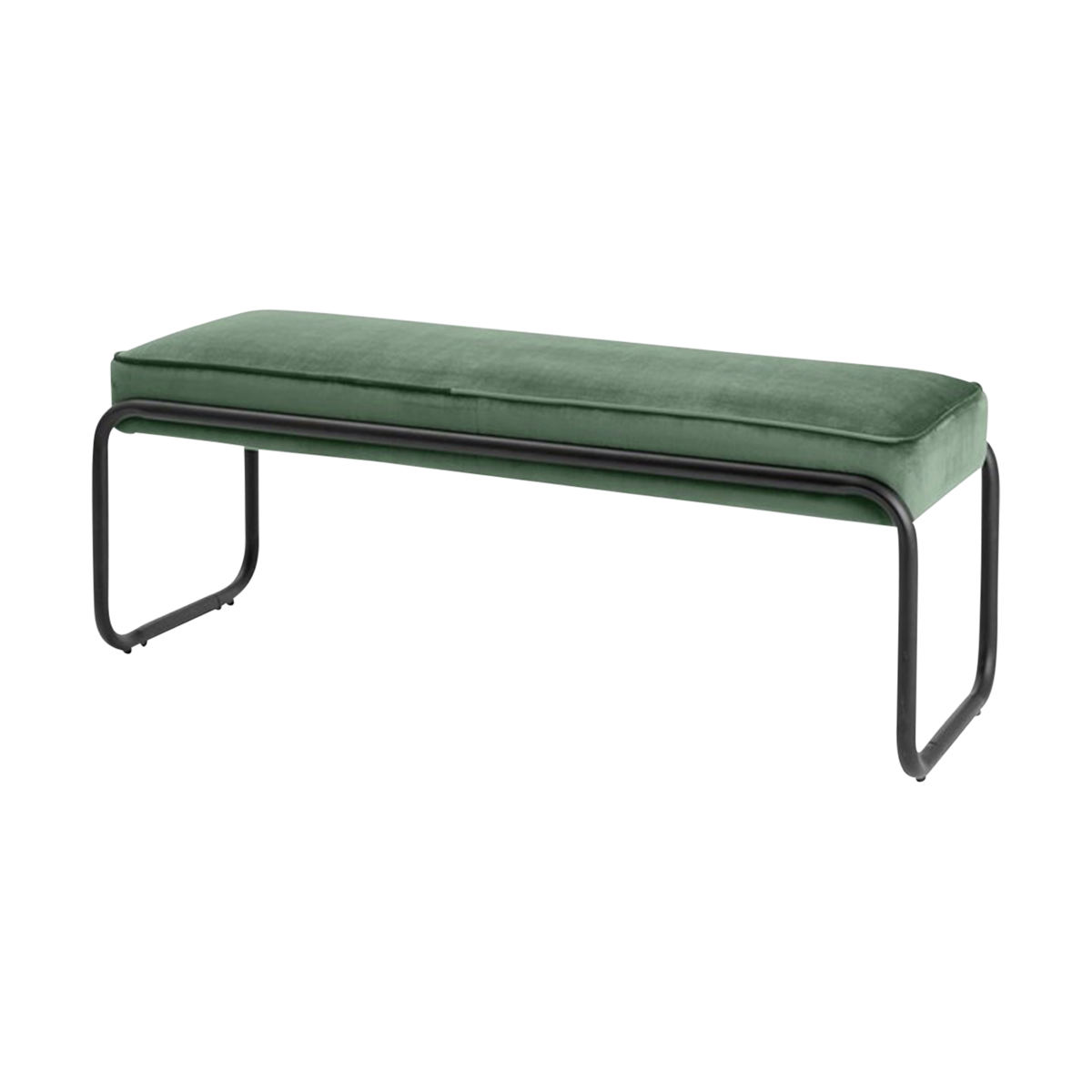 Stijn velvet bankje groen - 110 x 37 cm
