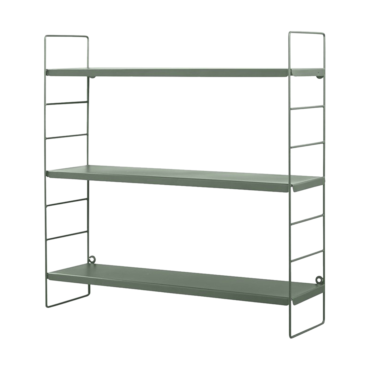 Mirte metalen wandrek groen - 58 x 58 cm
