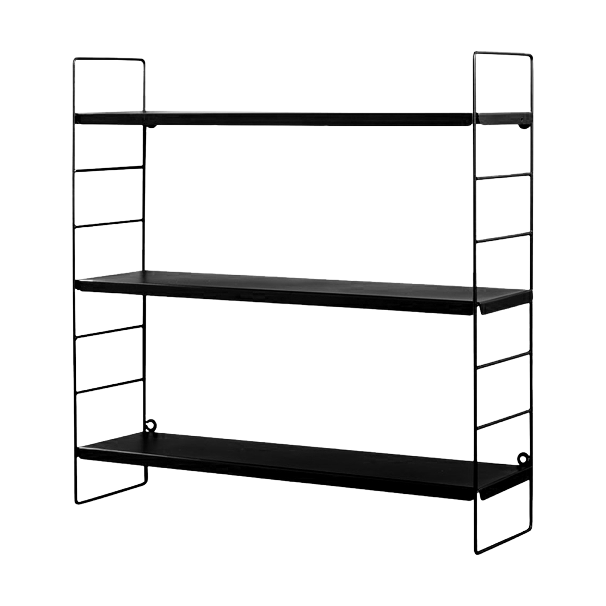 Mirte metalen wandrek zwart - 58 x 58 cm
