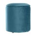 Romy velvet poef blauw - Ø 36 cm