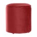 Romy velvet poef rood - Ø 36 cm