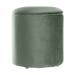 Romy velvet poef groen - Ø 36 cm
