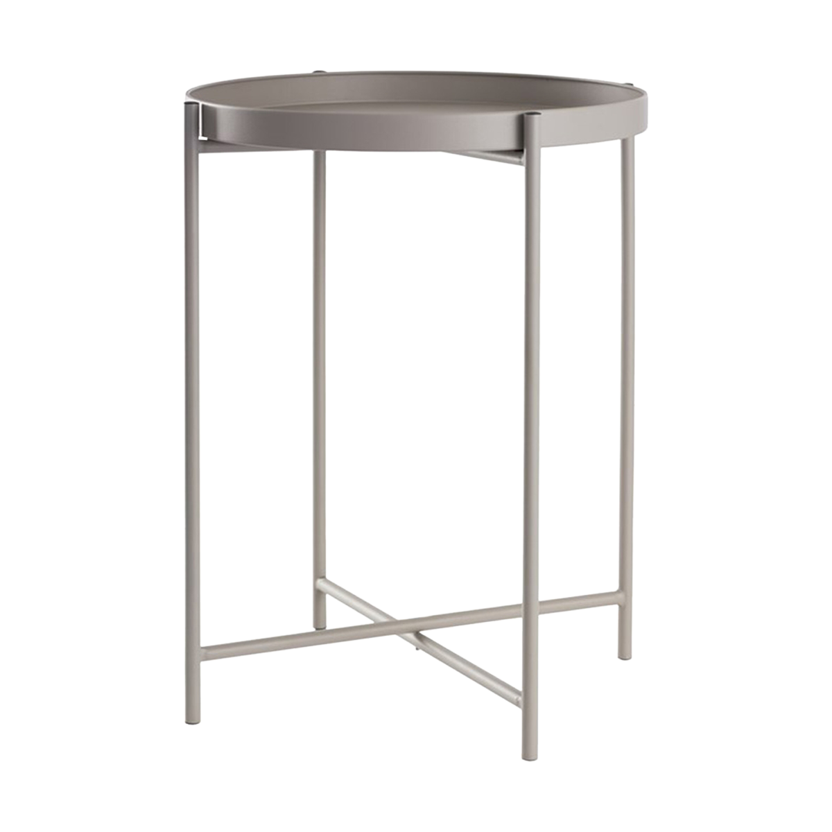 Susan metalen bijzettafel grijs - Ø 38 cm