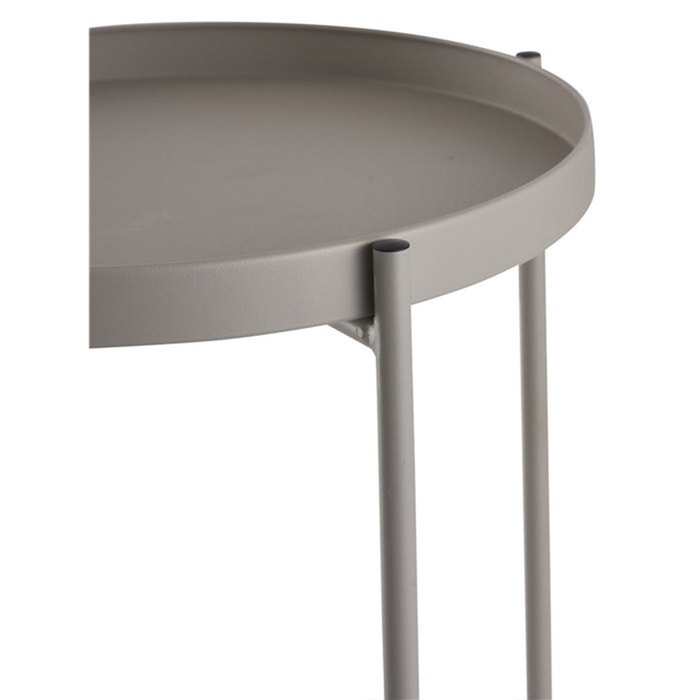 Susan metalen bijzettafel grijs - Ø 38 cm - ronde