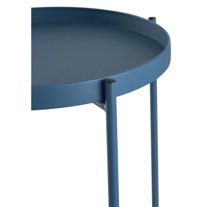 Susan metalen bijzettafel blauw - Ø 38 cm - rond