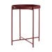 Susan metalen bijzettafel rood - Ø 38 cm