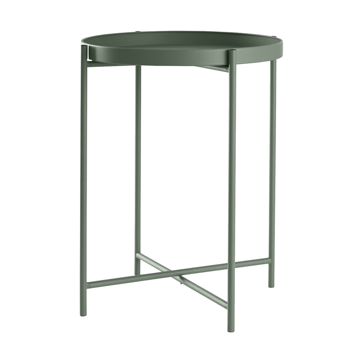 Susan metalen bijzettafel groen - Ø 38 cm
