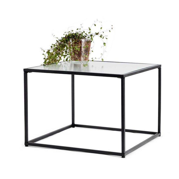 Vigo glazen bijzettafel - 49 x 49 cm - industrieel