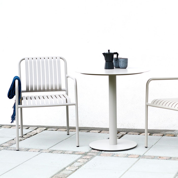 Sieb metalen tuintafel zand - Ø70 x 72 cm - beige - bistro - rond