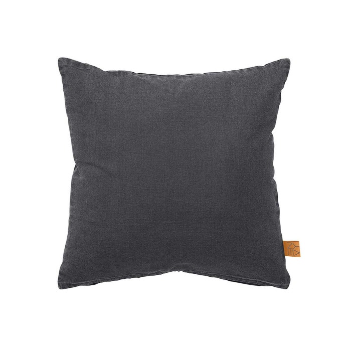 Maud sierkussen zwart antraciet- 45 x 45 cm - tuinkussen - vierkant
