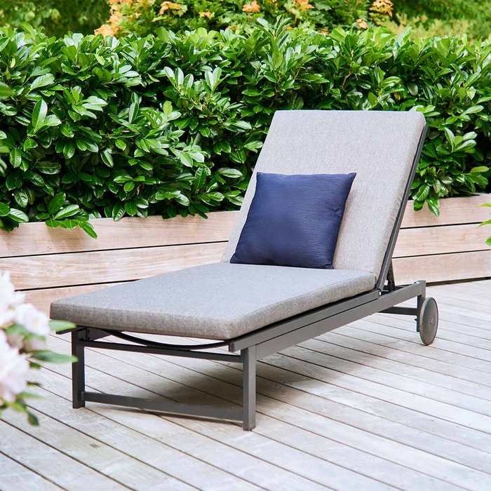 Tygo tuin lounge bed zand - met zitkussens - lig stoel - verstelbare - verrijdbaar