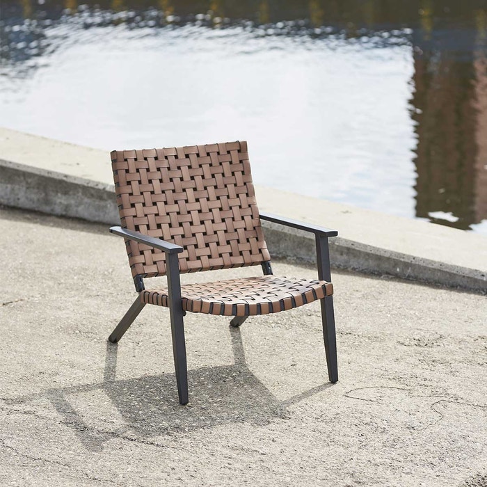 Seppe rotan tuinstoel -  Met armleuningen - Bruin - buiten - lounge stoel - terras