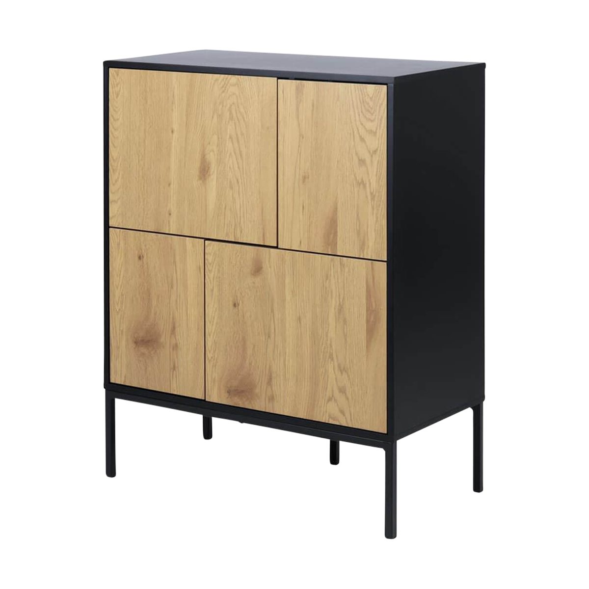 Vic houten opbergkast naturel - 80 x 103 cm