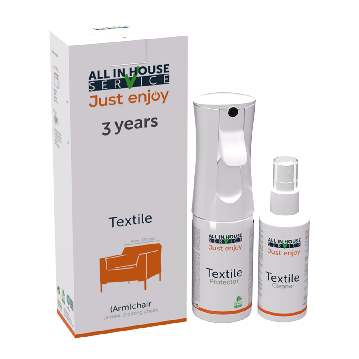 All in House textiel vlekkenkit 2 eetkamerstoelen + 3 jaar vlekkenservice 