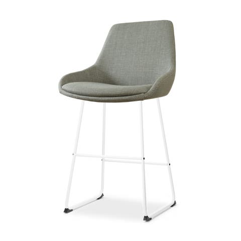 Nino-Isa barkruk saliegroen - wit onderstel - 65 cm