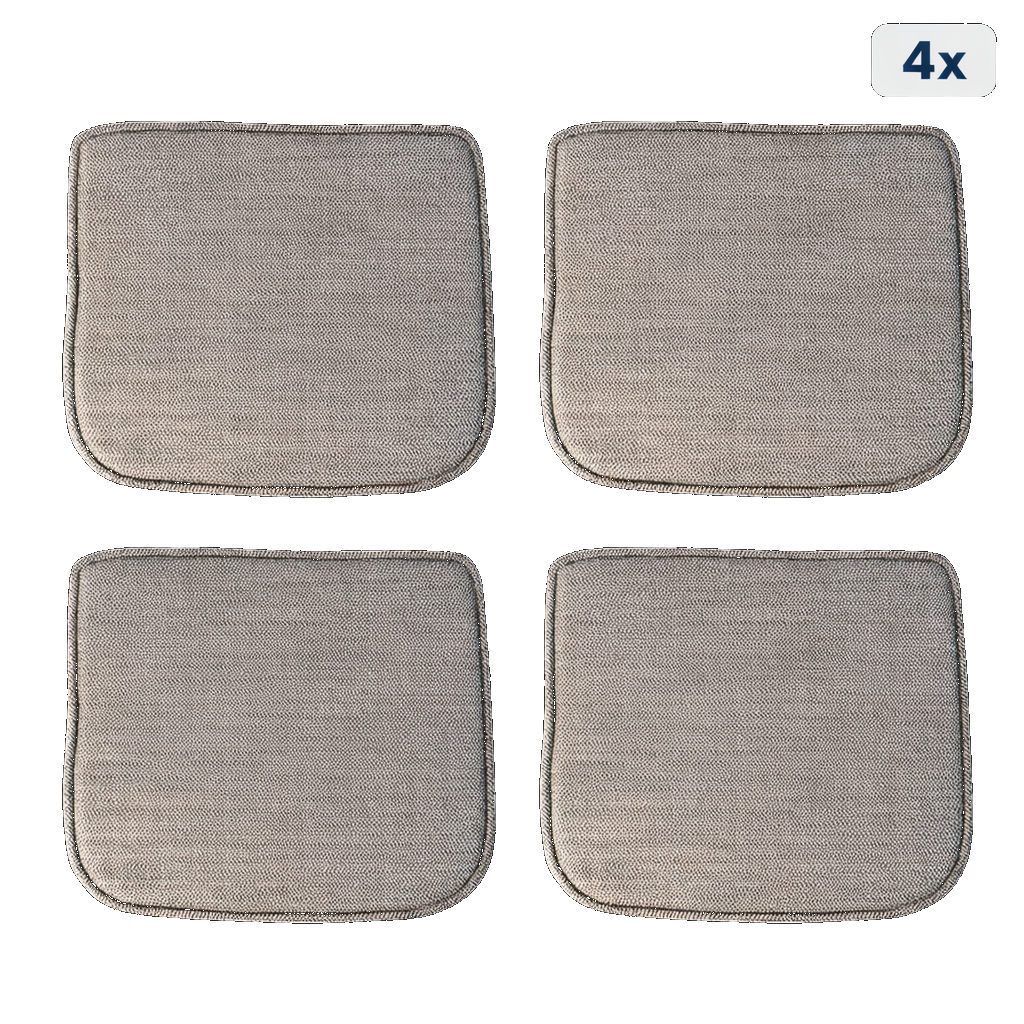 Zitkussen voor eetkamerstoel - Set van 4 - 44 x 37