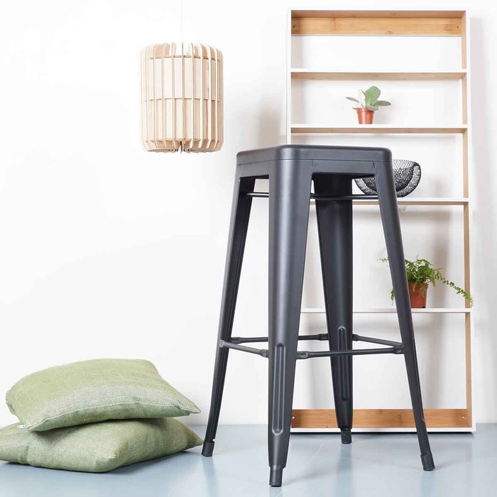 Metalen barkruk mat zwart - 65 cm  - cafe - Industriele - Xavier Pauchard - tolix - kookeiland