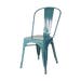 Metalen eetkamerstoel zee blauw