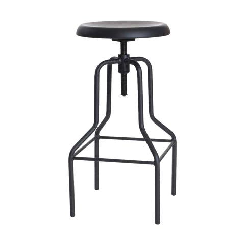 Hoge draaibare kruk mat zwart - in hoogte verstelbaar