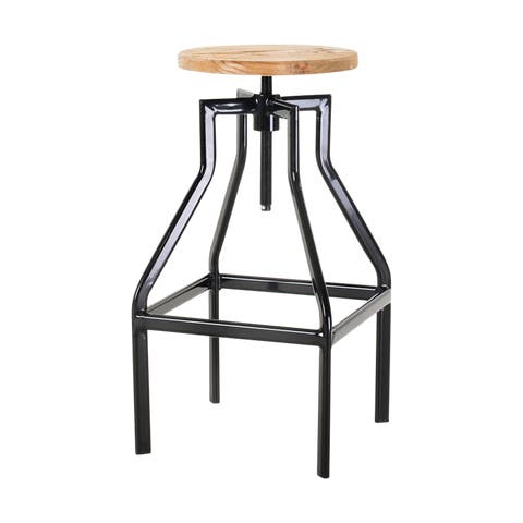 Hoge draaibare kruk zwart - in hoogte verstelbaar