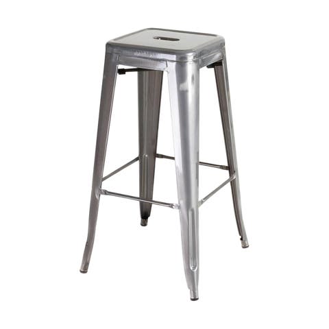 Metalen barkruk industrieel metaal - 77 cm