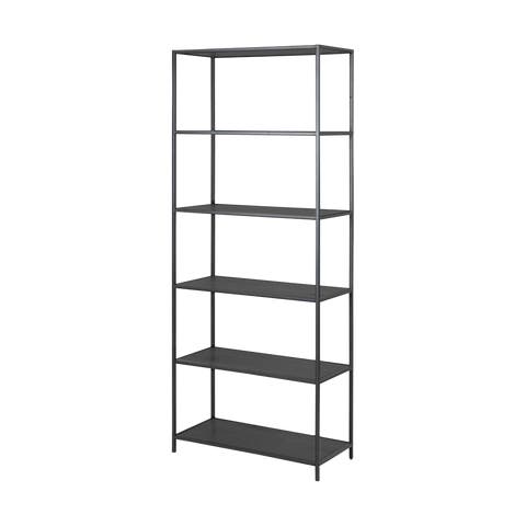 Vic houten staande boekenkast zwart - 77 x 185 cm