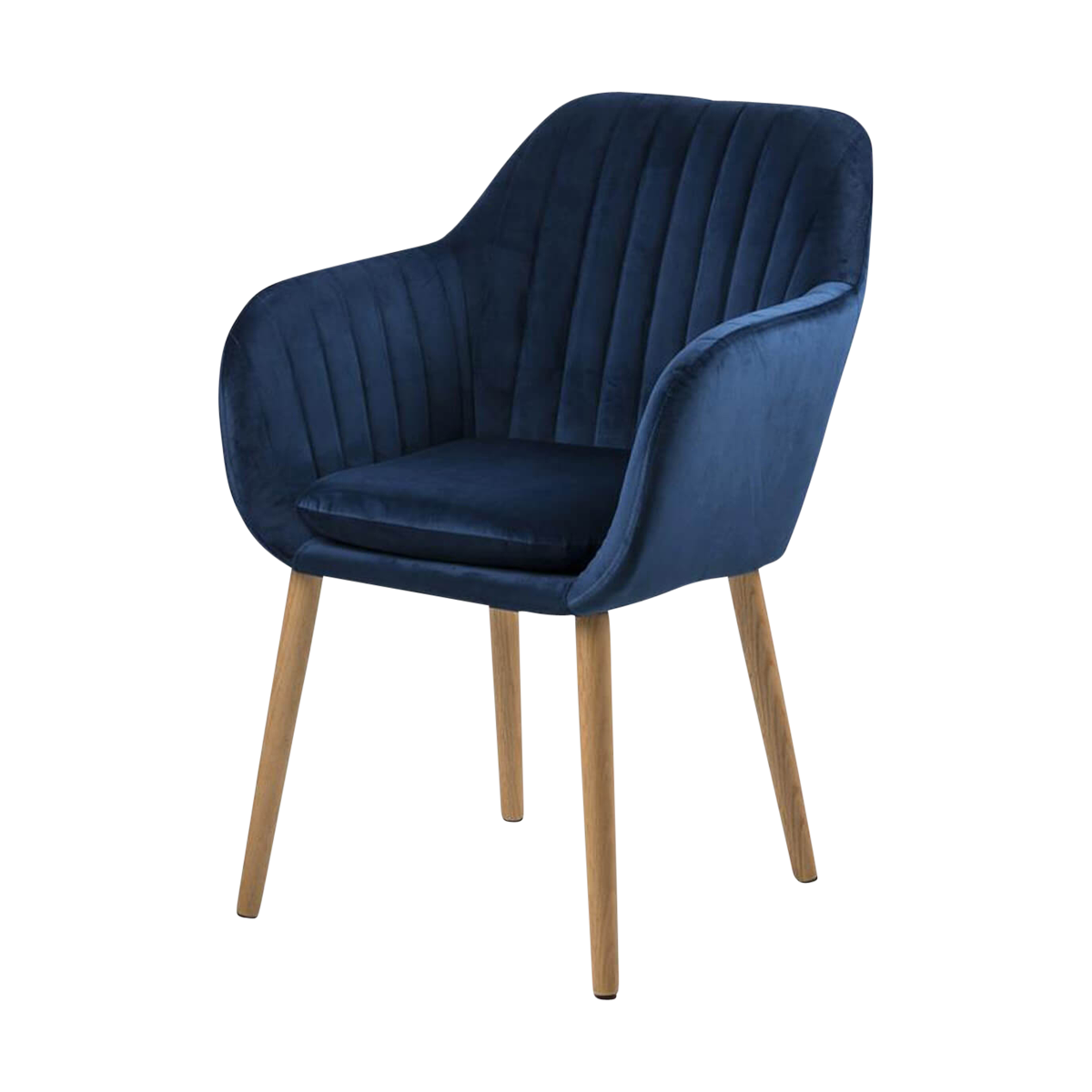 Djura velvet eetkamerstoel donkerblauw