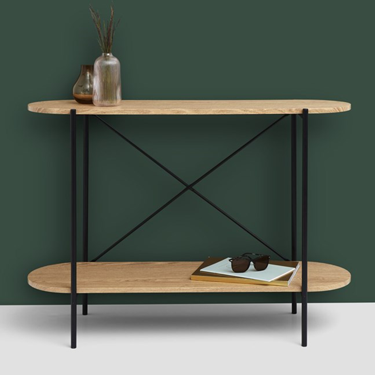 Bas houten sidetable naturel - 100 x 30 cm - dressing table