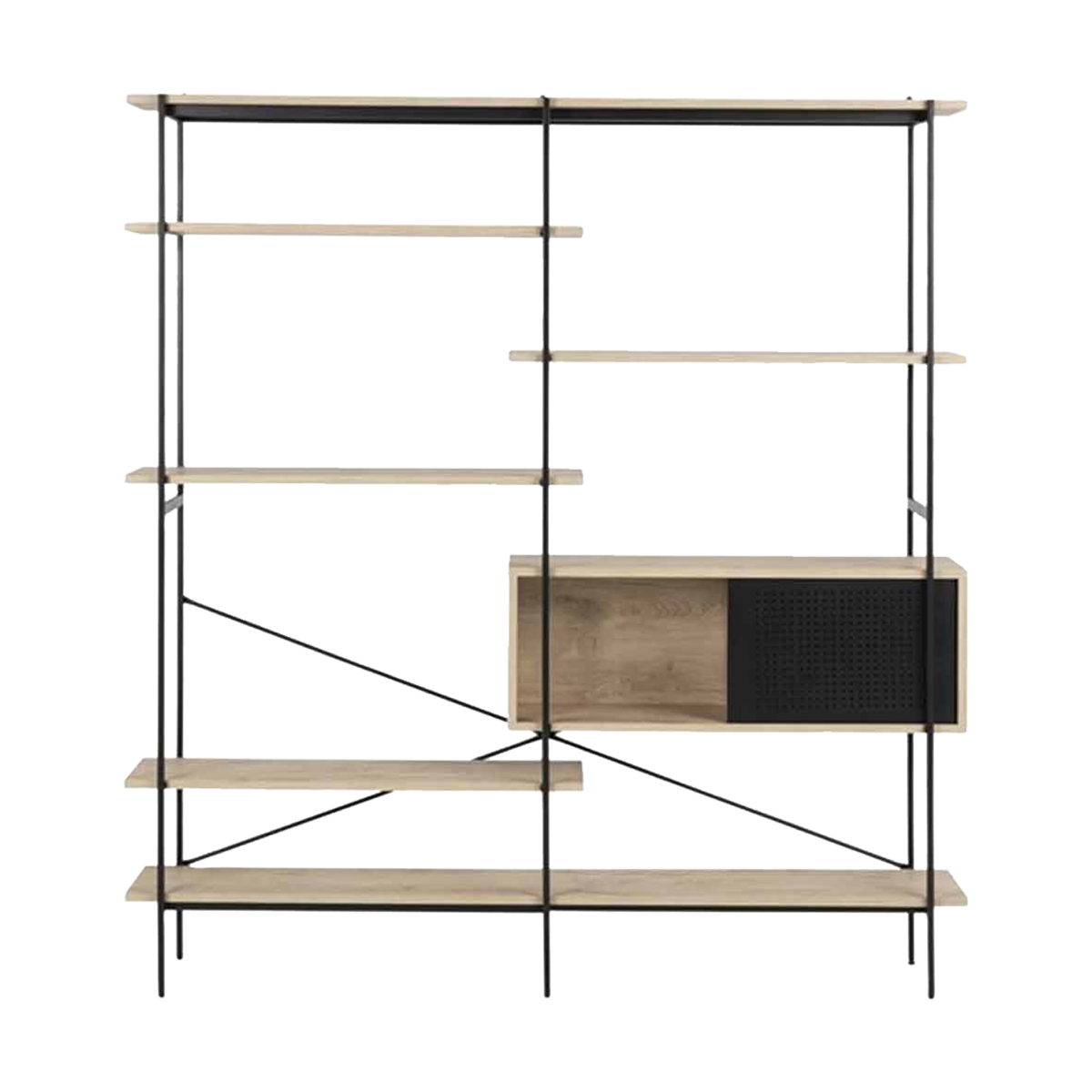Nik houten wandkast whitewash - 172 x 188 cm