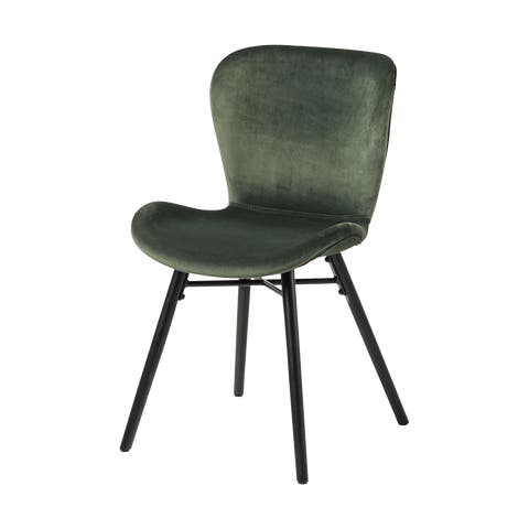 Fem velvet eetkamerstoel groen