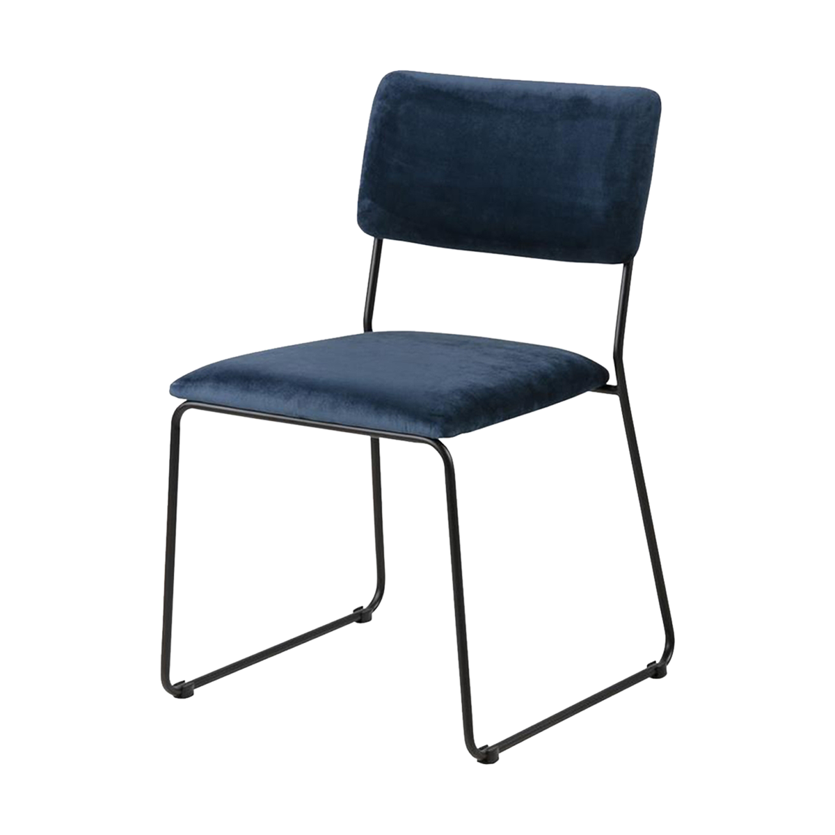 John velvet eetkamerstoel donkerblauw
