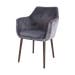 Lois velvet eetkamerstoel donkergrijs