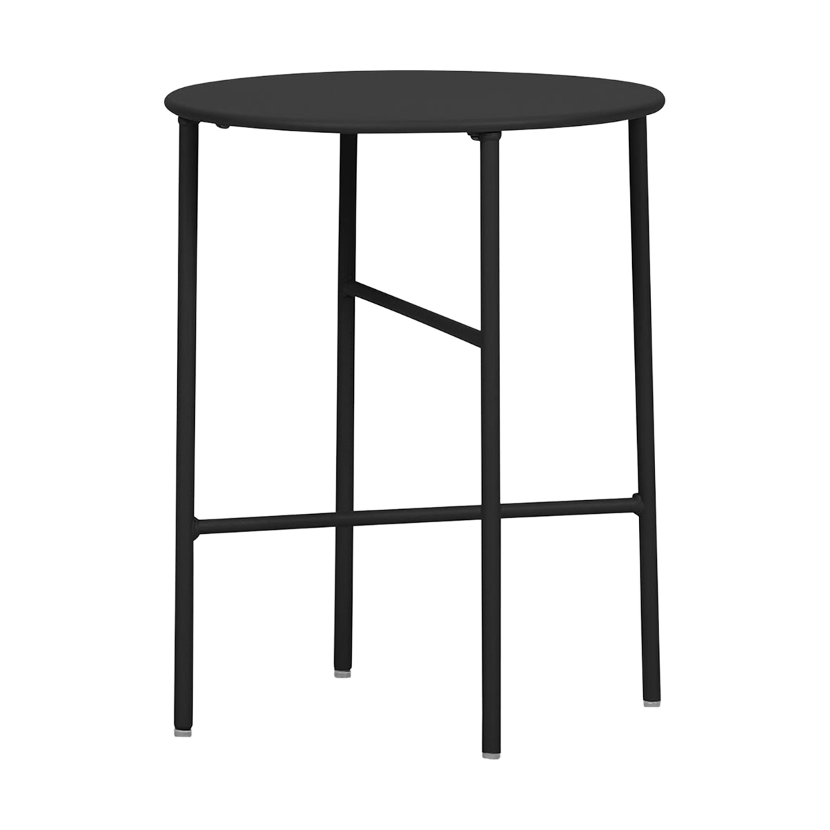 Mila metalen tuin bijzettafel zwart - Ø 40 cm